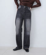 【M・Lサイズ展開】ダブルボタンデニムパンツ