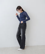 【M・Lサイズ展開】ダブルボタンデニムパンツ