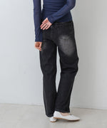 【M・Lサイズ展開】ダブルボタンデニムパンツ