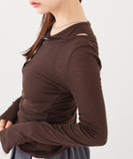 ボタンタンクセット　ヘンリーネックトップス