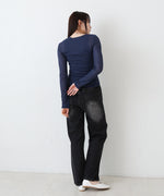 ボタンタンクセット　ヘンリーネックトップス