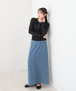 ボタンタンクセット　ヘンリーネックトップス