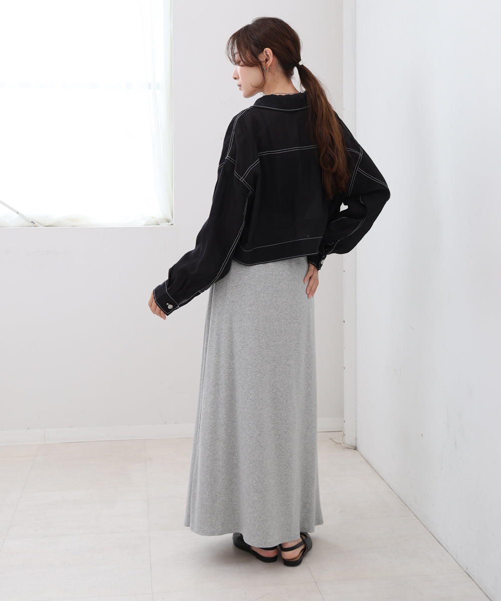 レイヤードデザイン　スウェットスカート