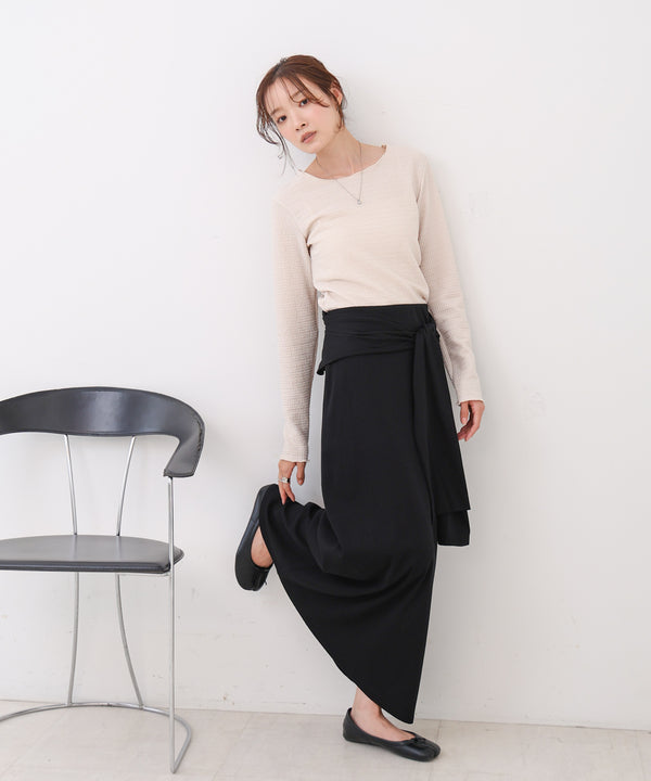 レイヤードデザイン　スウェットスカート