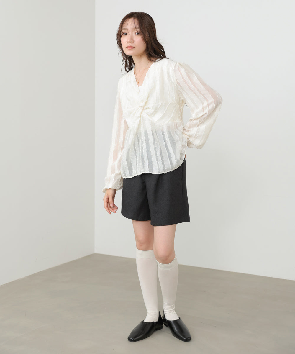 フロントねじりシャギーブラウス【入卒にもおすすめ】