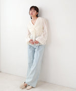 フロントねじりシャギーブラウス