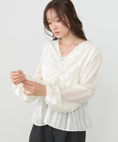 フロントねじりシャギーブラウス【入卒にもおすすめ】