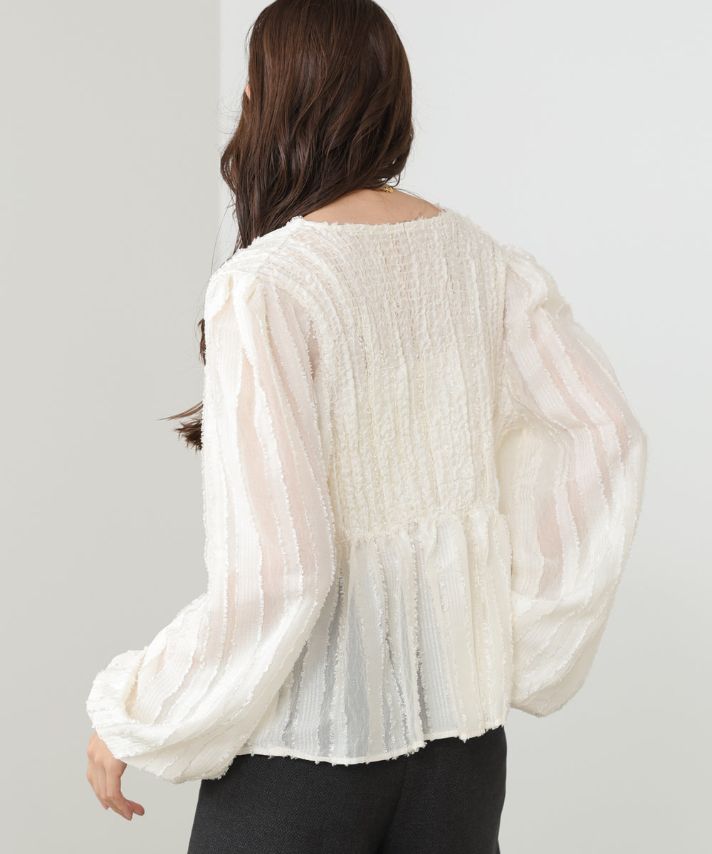 フロントねじりシャギーブラウス【入卒にもおすすめ】