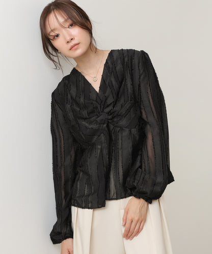 フロントねじりシャギーブラウス【入卒にもおすすめ】