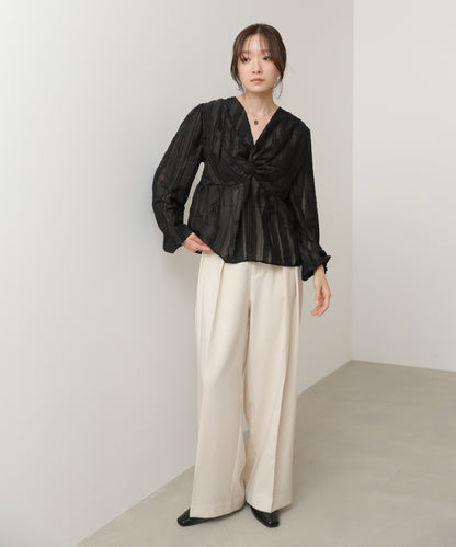 フロントねじりシャギーブラウス【入卒にもおすすめ】