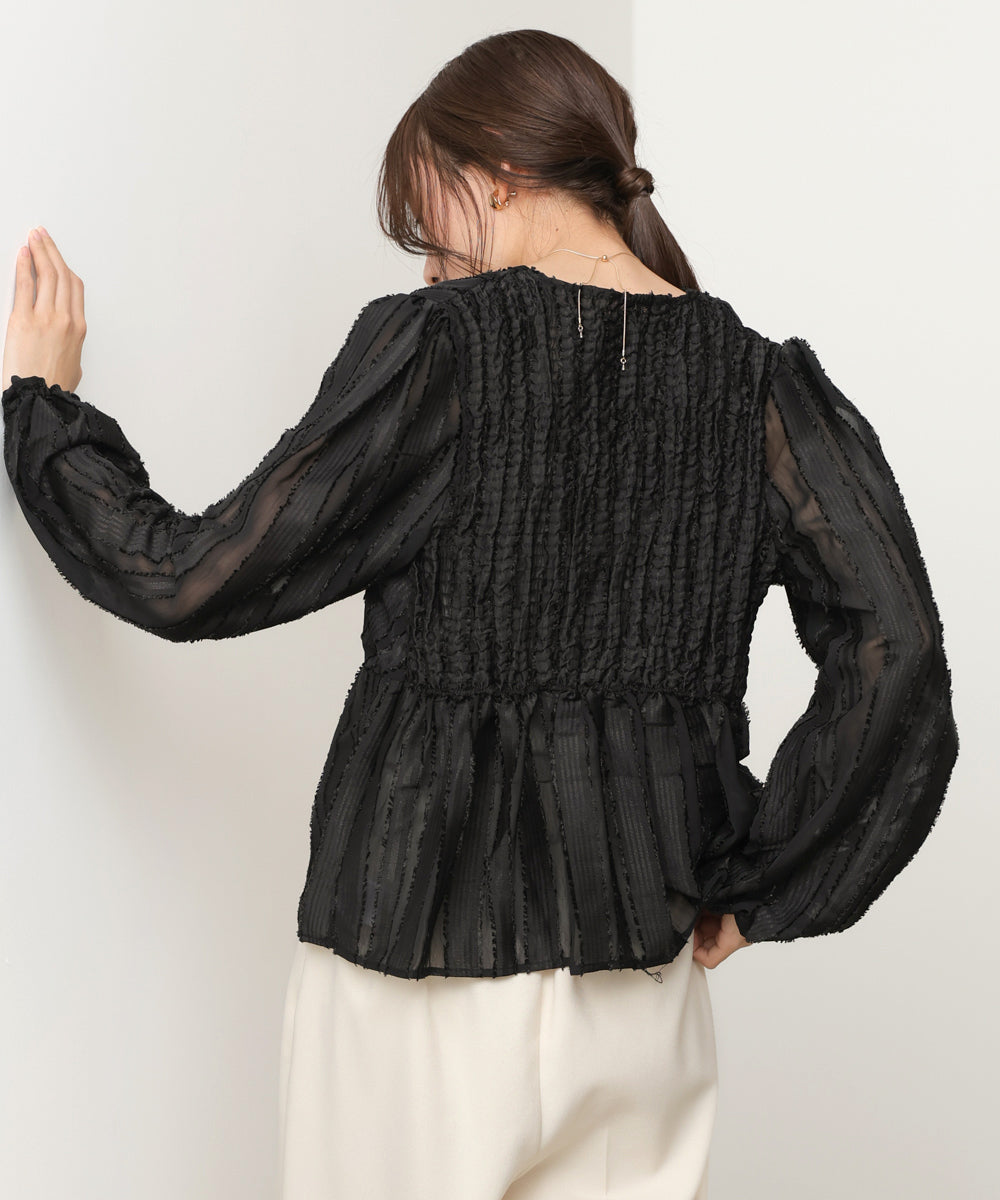 フロントねじりシャギーブラウス【入卒にもおすすめ】