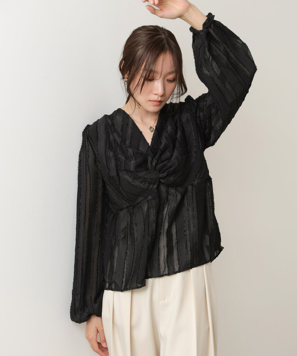 フロントねじりシャギーブラウス【入卒にもおすすめ】
