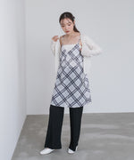 チェックシアーキャミミニワンピース