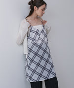 チェックシアーキャミミニワンピース