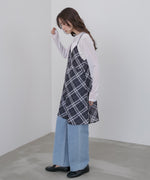 チェックシアーキャミミニワンピース