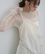 レースドッキングミニキャミワンピース