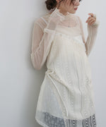 レースドッキングミニキャミワンピース