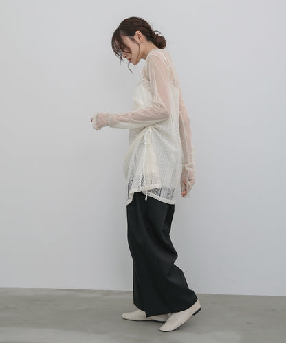 レースドッキングミニキャミワンピース