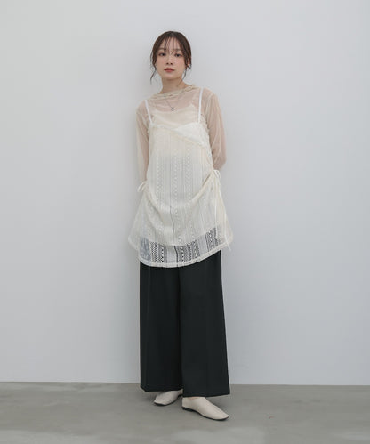 レースドッキングミニキャミワンピース