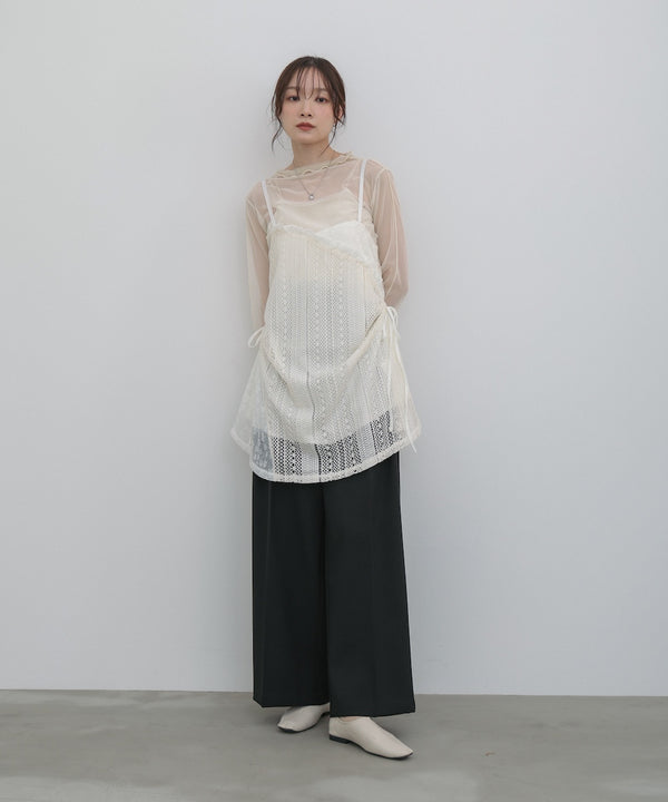 レースドッキングミニキャミワンピース