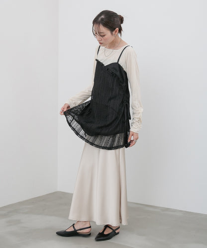 レースドッキングミニキャミワンピース