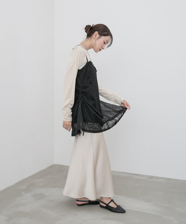 レースドッキングミニキャミワンピース