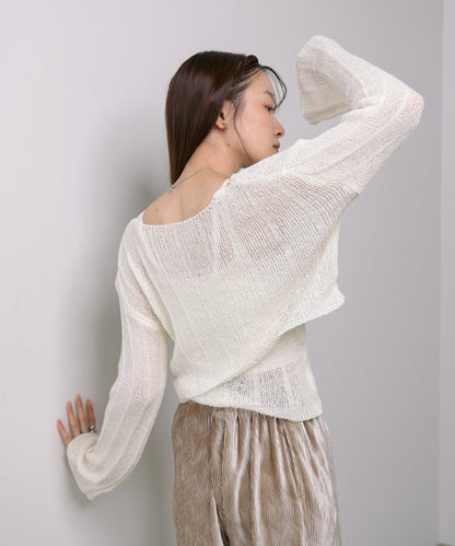 シャーリングリボンクロップド丈トップス×キャミセット