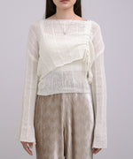 シャーリングリボンクロップド丈トップス×キャミセット