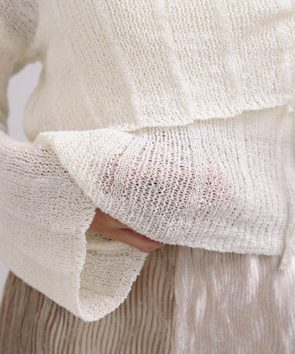 シャーリングリボンクロップド丈トップス×キャミセット