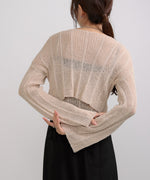 シャーリングリボンクロップド丈トップス×キャミセット