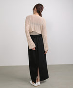 シャーリングリボンクロップド丈トップス×キャミセット