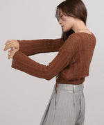 シャーリングリボンクロップド丈トップス×キャミセット