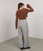 シャーリングリボンクロップド丈トップス×キャミセット