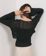 シャーリングリボンクロップド丈トップス×キャミセット