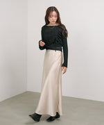 シャーリングリボンクロップド丈トップス×キャミセット