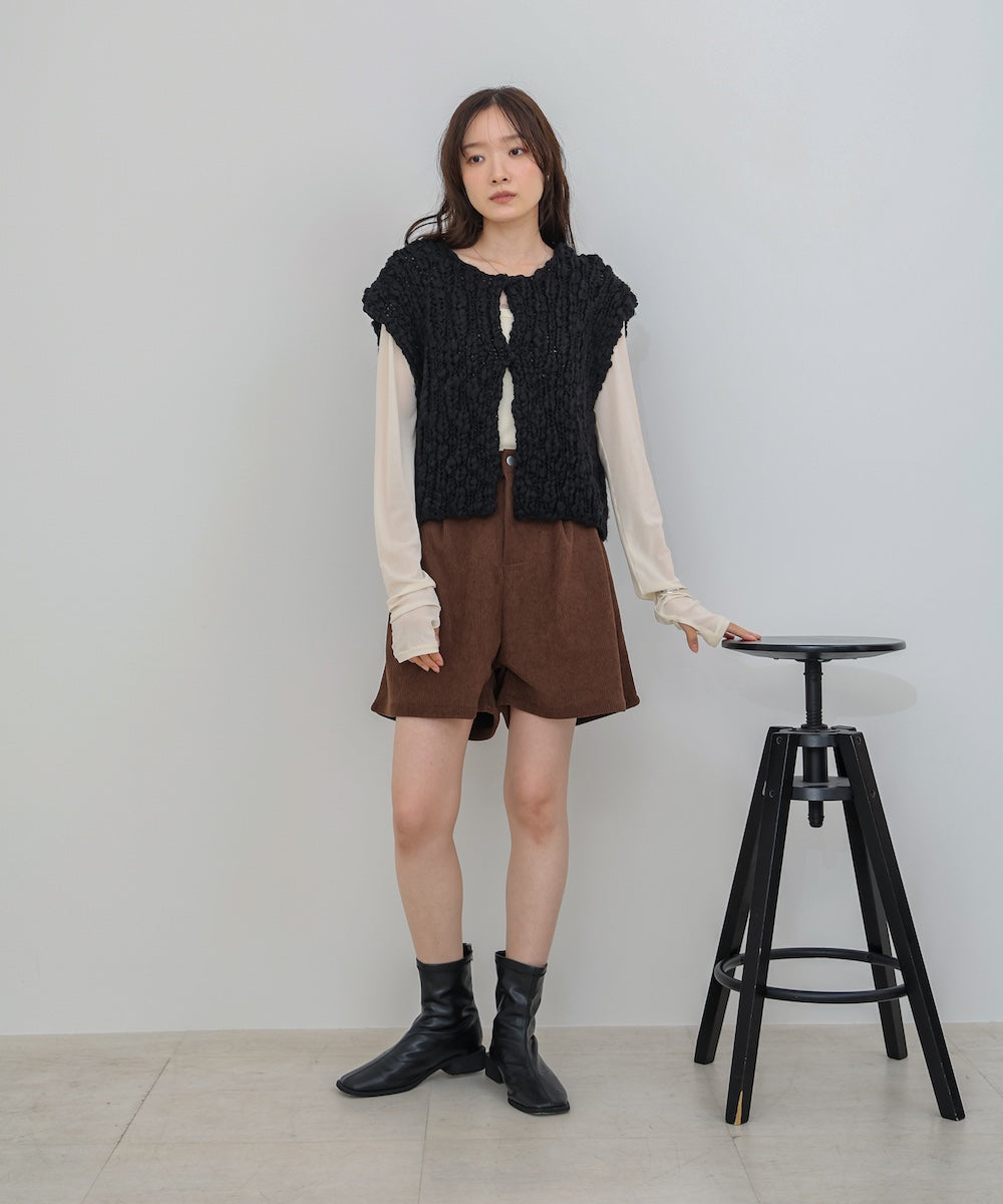 コーデュロイショートパンツ