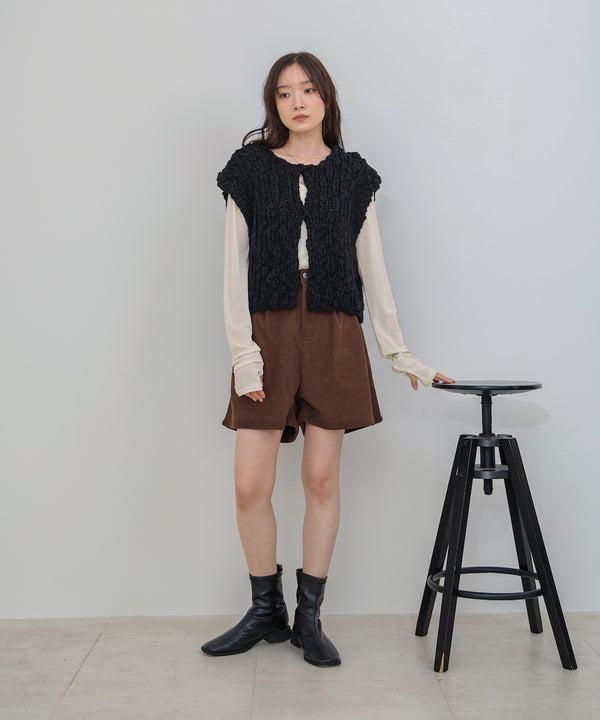 コーデュロイショートパンツ