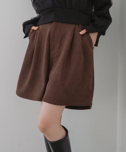 コーデュロイショートパンツ