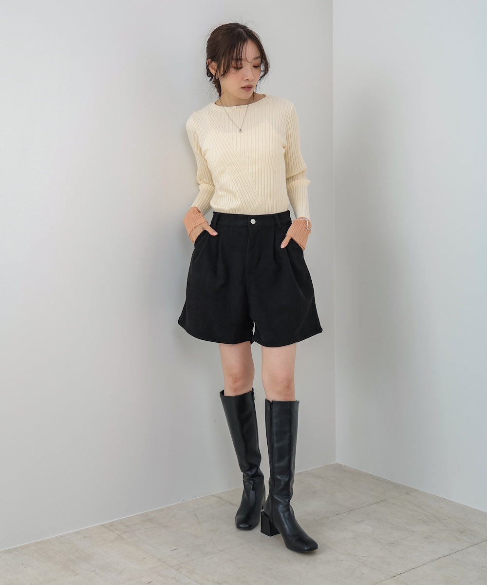 コーデュロイショートパンツ