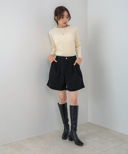 コーデュロイショートパンツ