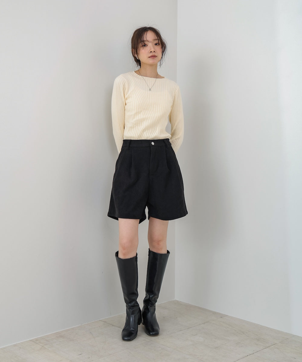 コーデュロイショートパンツ