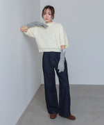 指穴ニットロングハンドウォーマー