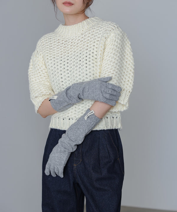 指穴ニットロングハンドウォーマー