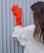 指穴ニットロングハンドウォーマー