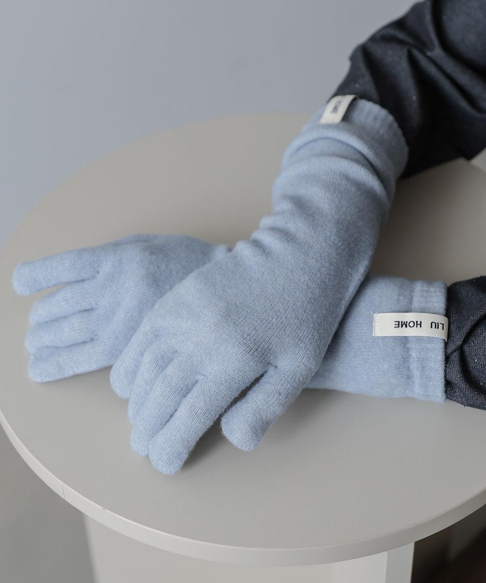 指穴ニットロングハンドウォーマー