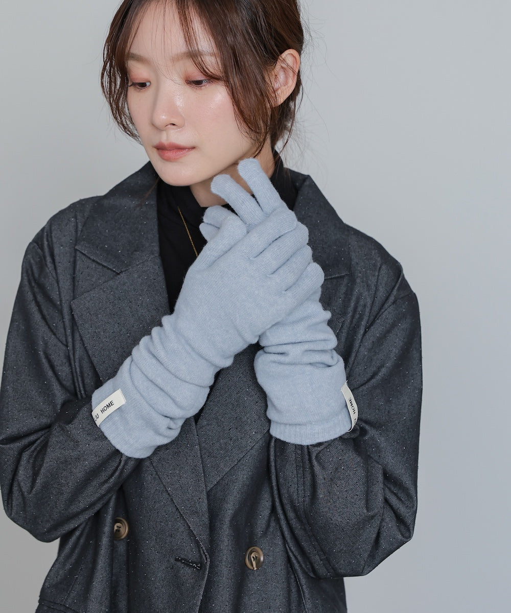 指穴ニットロングハンドウォーマー