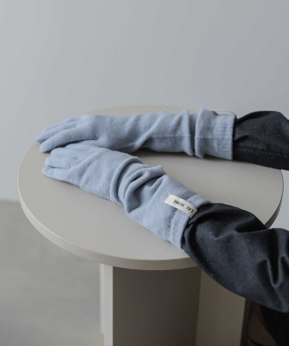 指穴ニットロングハンドウォーマー