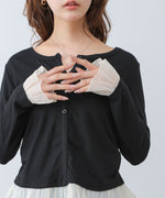 【2026SS】裾フリルヘンリーネックカットソー