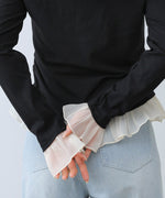 【2026SS】裾フリルヘンリーネックカットソー