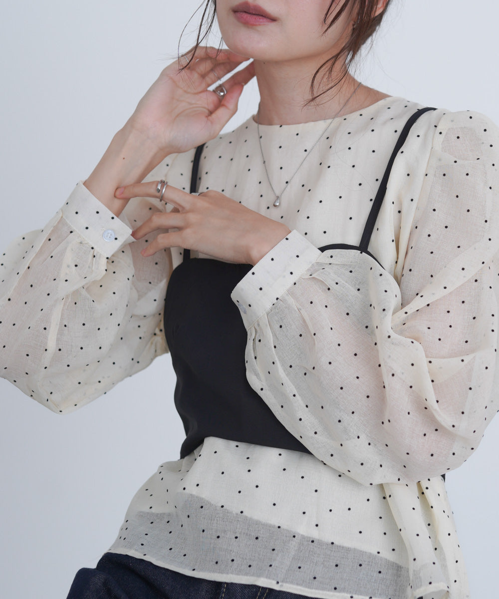 ビスチェSETドットブラウス